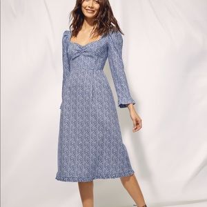 Aritzia Wilfred Polly Floral Puff Sleeve Dress